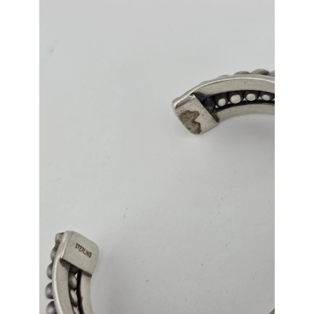 Native American Sterling Silver Twisted Cuff Bracelet - Picture 6 of 16